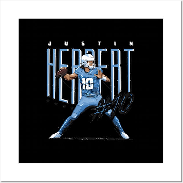 Justin Herbert Los Angenel C Player Wall Art by caravalo